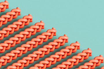 pink braids with copy space