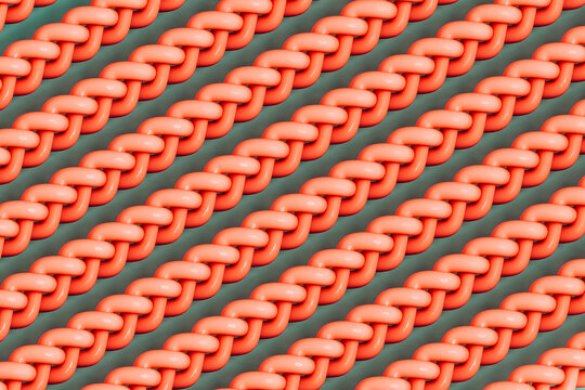 large pattern of pink braids