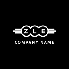 ZLE letter logo design on black background. ZLE creative initials letter logo concept. ZLE letter design. 