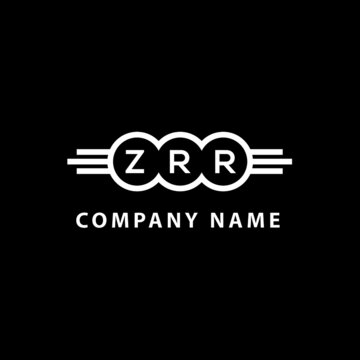 ZRR letter logo design on black background. ZRR  creative initials letter logo concept. ZRR letter design.