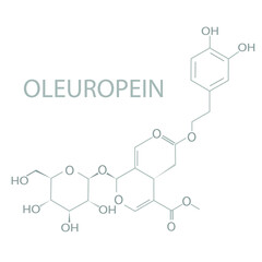 Oleuropein molecular skeletal chemical formula.	