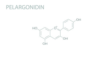 Pelargodin molecular skeletal chemical formula.	