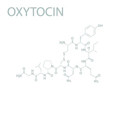 Oxytocin molecular skeletal chemical formula.	