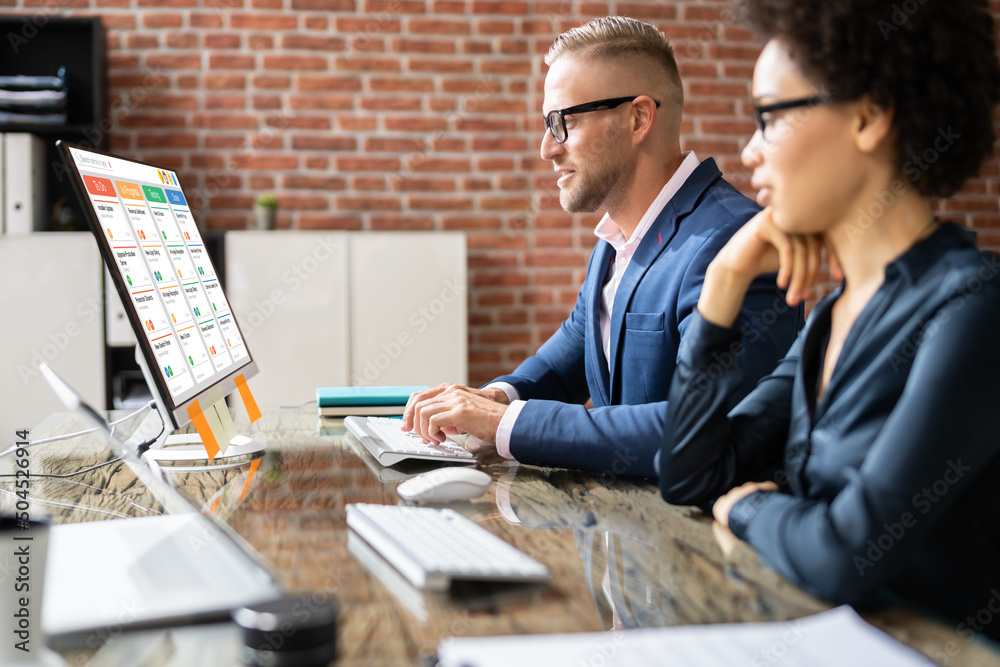 Poster Kanban Project Schedule Management Software App