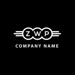 ZWP letter logo design on black background. ZWP  creative initials letter logo concept. ZWP letter design.