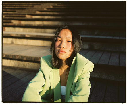 Street Portrait Of Young Asian Woman