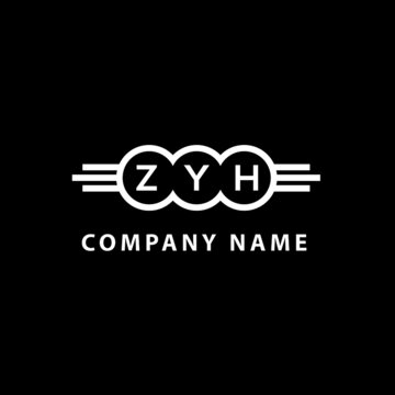 ZYH letter logo design on black background. ZYH  creative initials letter logo concept. ZYH letter design.