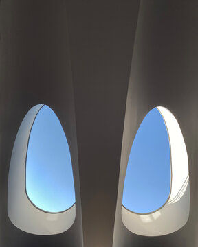 roof with two skylights