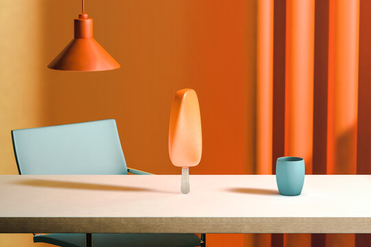 Orange ice cream