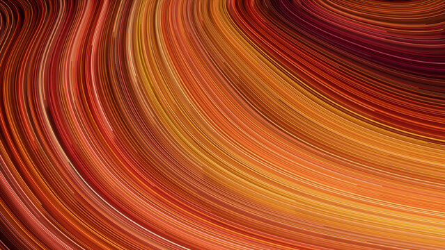 Orange, Yellow and Red Colored Streaks form Colorful Lines Background. 3D Render.