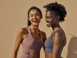 happy diverse couple