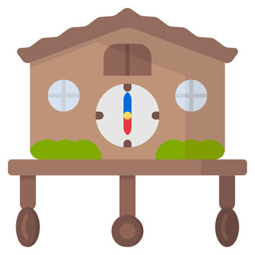 recommend clip art: Cuckoo Clock flat icon,linear,outline,graphic,illustration