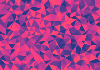 Fondo rosa y morado low poly de triangulos. 