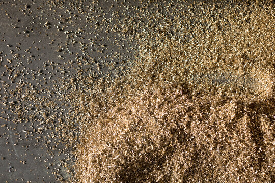 remnants of ground metal after cutting