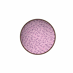 fibrous tissue under the microscope, vector, illustration