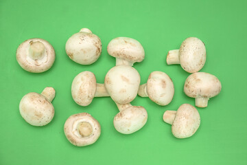 Champignon mushrooms,Mushroom pieces,Close-up