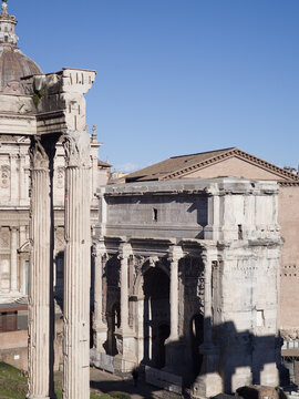 Daytime at the Foro Romano in Rome