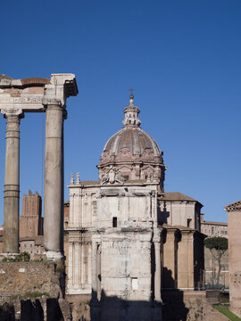 Daytime at the Foro Romano in Rome