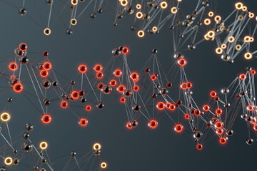 Geometric background of connected lines and points