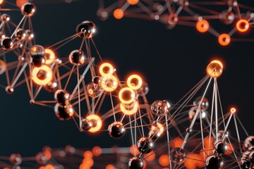 Geometric background of connected lines and points