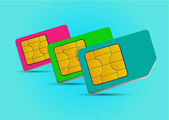 Vector sim card for cellphone