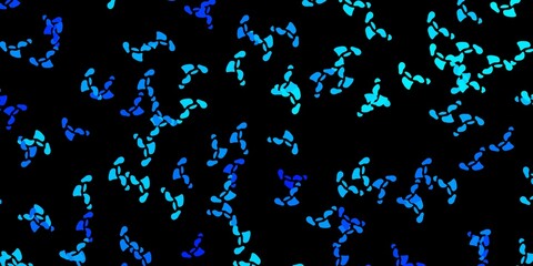 Dark blue vector template with abstract forms.