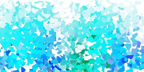 Light blue, green vector pattern with abstract shapes.