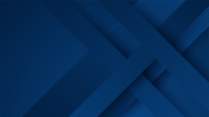 Luxury template diagonal lines stripe dark blue background with golden line decor and copy space for text.