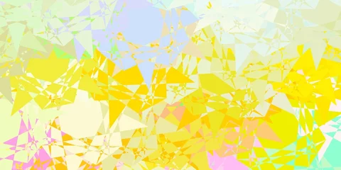 Fotobehang Light Multicolor vector texture with random triangles. © Guskova