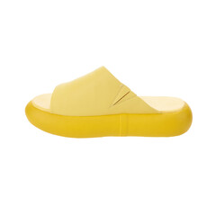 Stylish elegant trendy designer fashionable summer spring 2022 eco leather women's heel sandals shoes isolated