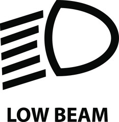 Vector isolated car dashboard icon with description