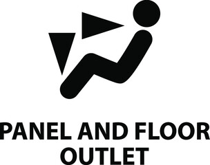 Vector isolated car dashboard icon with description