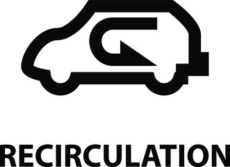 Vector isolated car dashboard icon with description