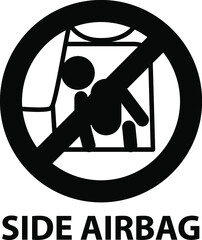 Vector isolated car dashboard icon with description