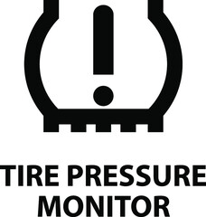 Vector isolated car dashboard icon with description