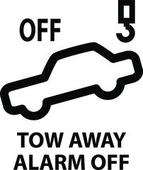 Vector isolated car dashboard icon with description