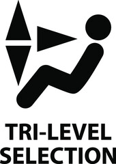 Vector isolated car dashboard icon with description