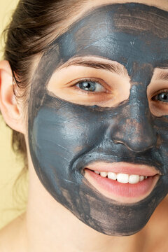 Portrait of woman doing a facial skincare treatment 