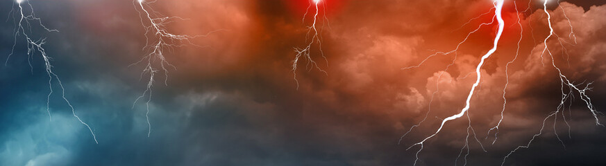 Lightning, thunder cloud dark cloudy sky