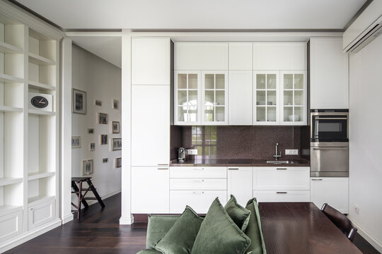 Kitchen in modern style with light walls