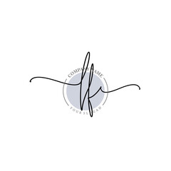 LF signature logo template vector