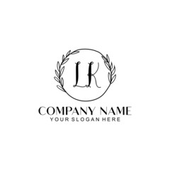 LK Beauty vector initial logo