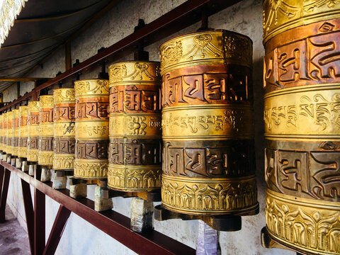 Tibetan prayer wheel