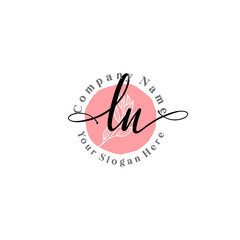 LN signature logo template vector