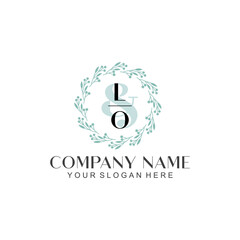 Obraz premium LO Beauty vector initial logo