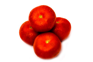 Fototapeta na wymiar Tomatoes isolated on white background