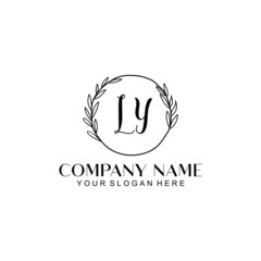 LY Beauty vector initial logo