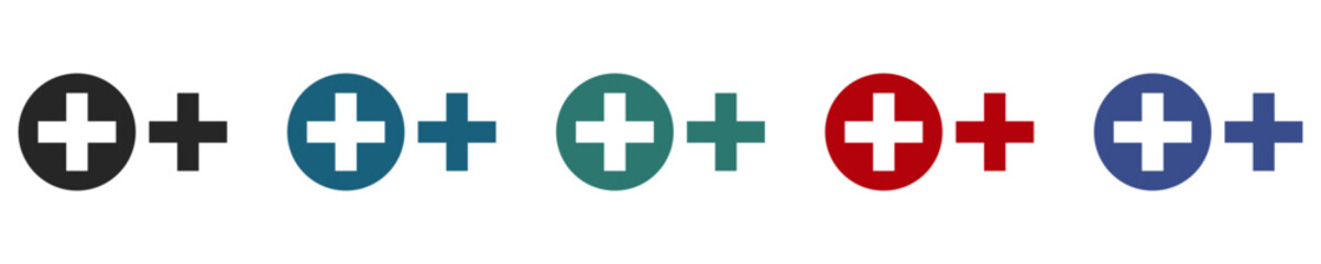 Obraz premium Medical cross icon. Isolated icons on white background. eps10