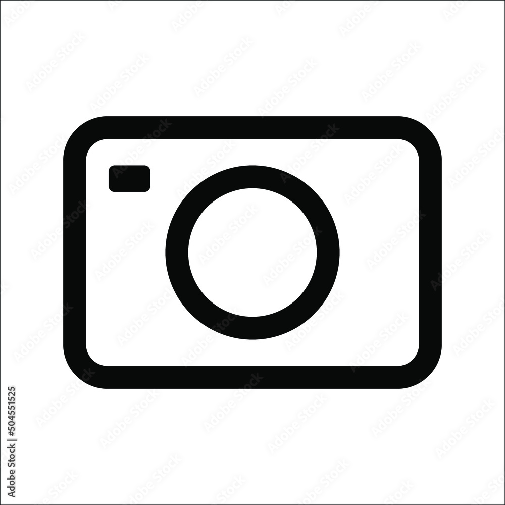 Poster camera icon, flat photo camera vector spread out. modern simple snapshot photo sign. instant photo i