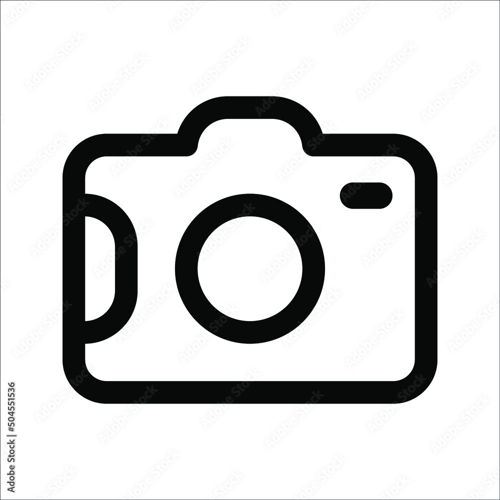 Wall mural camera icon, flat photo camera vector spread out. modern simple snapshot photo sign. instant photo i